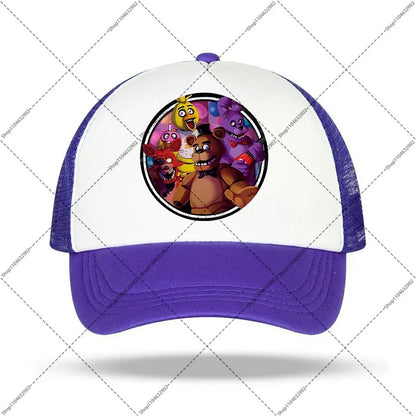 FNAF beisbolo kepurė „Five Nights at Freddy’s“ unisex kepurės nuo saulės su animacinių filmų ir anime motyvais, berniukams ir mergaitėms skirtos mados kepurės, gimtadienio šventės dovanos