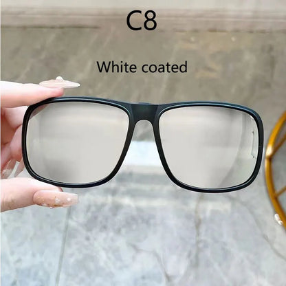 BOYSEEN Polarized Flip Clip Sunglasses Driving Dark UV400 Photochromic Anti Glare Lens Sun Glasses Car Driver Vintage Square