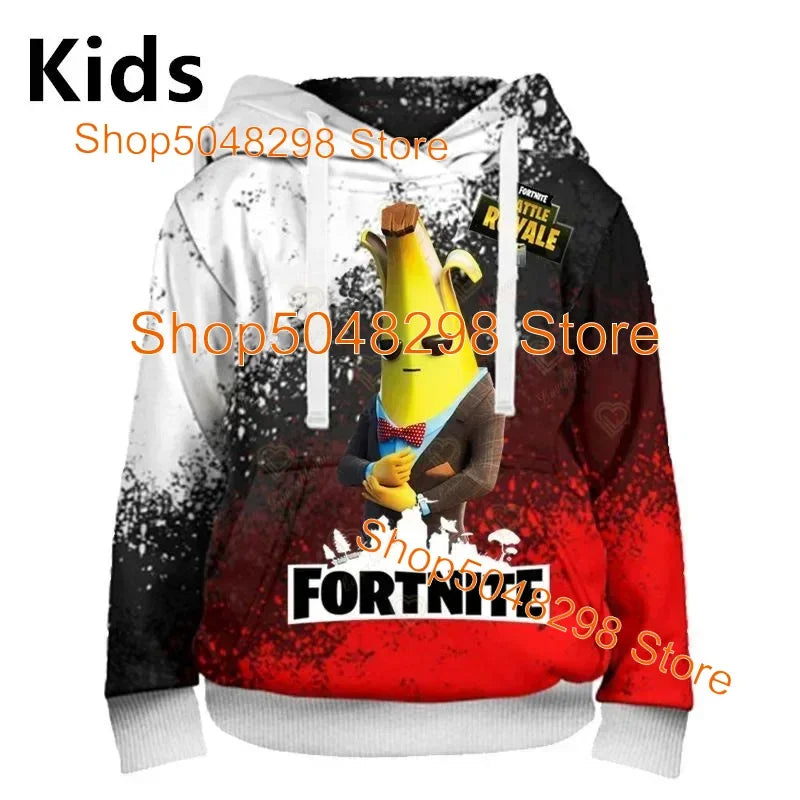 Men Women Hoodie 3D Battle Royale Print Fortnite Victory Printed Hoodies Boys Girls Hooded Streetwear Sweatshirts