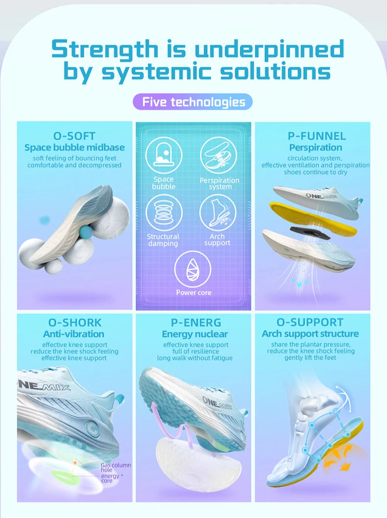 Scarpe da running casual ONEMIX traspiranti estive, scarpe da jogging da uomo leggere, scarpe da palestra da donna, scarpe sportive outdoor da uomo ammortizzate