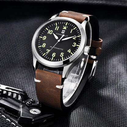 42mm Corgeut Sapphire miyota Watch Military Men Reloj Automatic Luxury Sport Design Clock Lume Leather Mechanical Wrist Watches