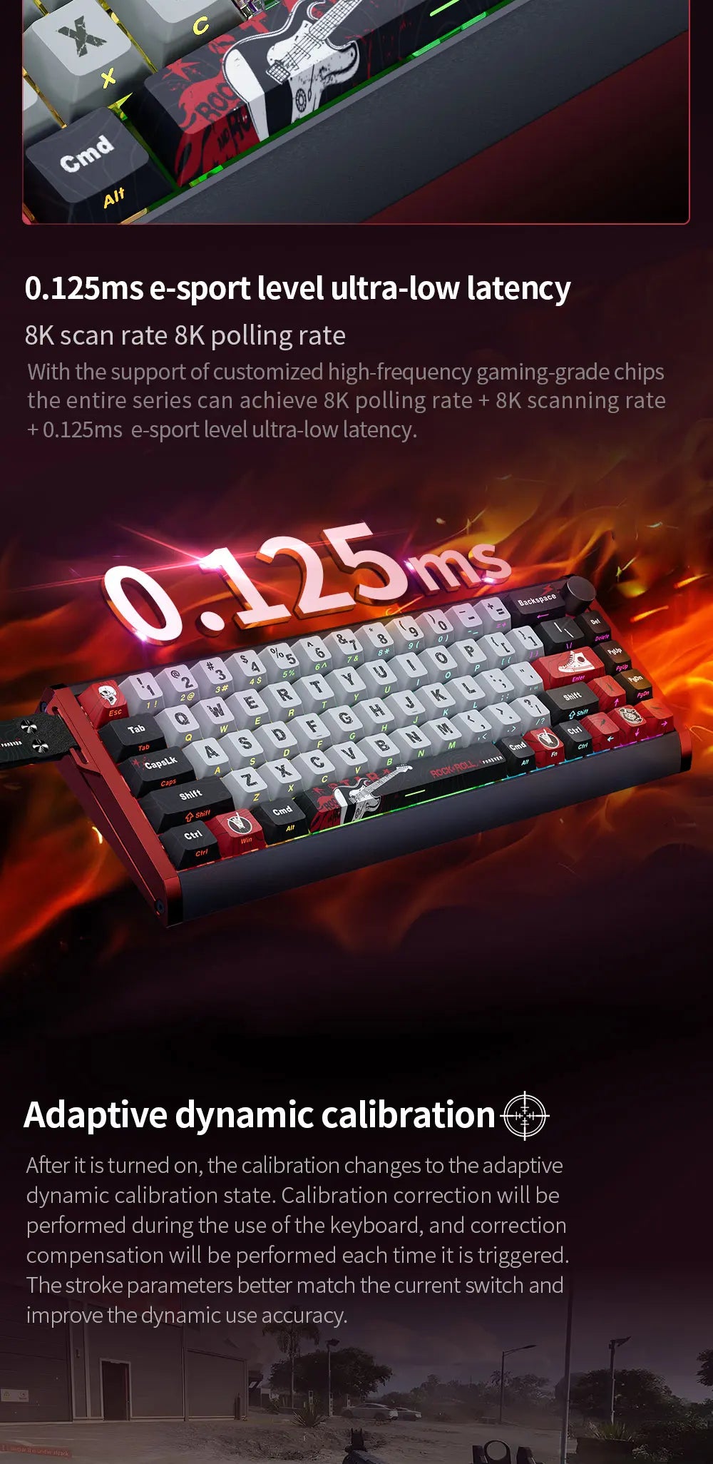 Teclado Magnético SKYLOONG GK61/GK68 HE com Caixa em Alumínio, 8000hz, RT0.01mm, Gatilho Rápido, Teclas PBT, Retroiluminação RGB, Teclado Gaming com Fio