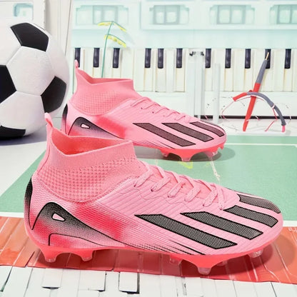 New Men's Football Boots Adult's Soccer Field Shoes Teenager's Sports Cleats Outdoor Grass Training Boots High Quality Sneakers