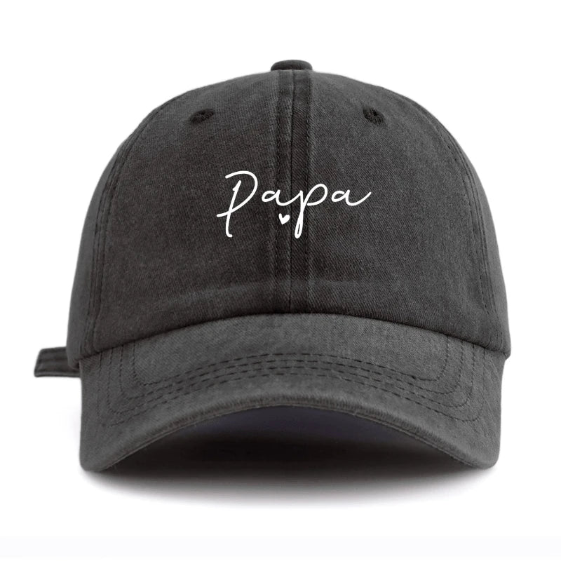 1 vnt. „PAPA Print“ išplauta beisbolo kepurė, klasikinė, kasdieninė, retro stiliaus, reguliuojama, lengva, apsauganti nuo saulės, universali vairuotojo kepurė, skirta kasdieniam nešiojimui