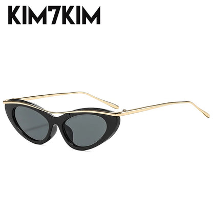 Fashion Small Cat Eye Sunglasses Women 2026 Luxury Brand Punk Metal Frame Sunglass Vintage Sexy Traveling Eyewear UV400 Shades