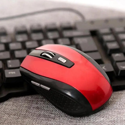Ratón inalámbrico óptico 2.4GHz con receptor USB para gaming, 6 botones, para ordenador PC, portátil y accesorios