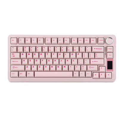 EPOMAKER X AULA EA75 MAX 75% ANSI-US-Layout Hot-Swap-Gasket kabelgebundene/BT/2.4GHz kabellose mechanische Tastatur mit Display & Drehregler