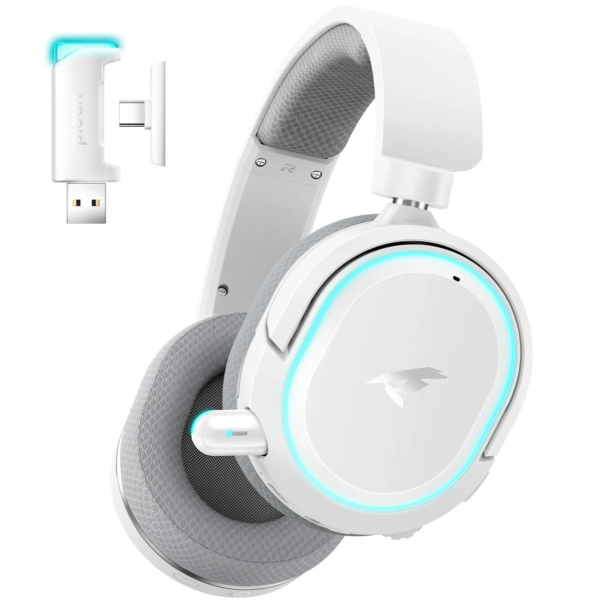 Auscultadores Gaming Sem Fios Picun G2 Bluetooth 5.3 – Som Surround 7.1, Microfone ENC, Bateria de 100H, Auscultadores de Baixa Latência para PC, PS5, PS4, Switch e Mobile