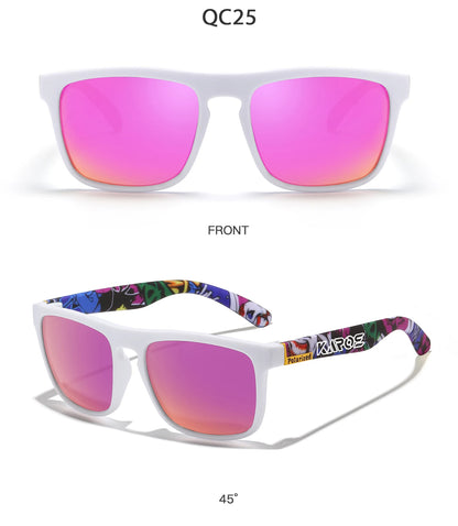 Karos Vintage Polarized Sunglasses Fashion Square Travel Driving Fishing Glasses Men Women Sports UV400 Eyewear Box YZ2024WB