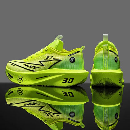 Zapatillas deportivas de carbono para hombre, antideslizantes, acolchadas, cómodas, para carreras, entrenamiento y running; zapatillas de tenis de malla, informales para mujer