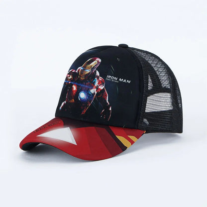 Marvel Avengers Hat Outdoor Sports Baseball Cap Spider-Man Iron Man Cartoon Animation Beach Sun Hat Peaked Hat Children's Gift