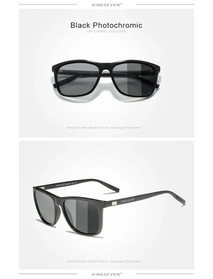 KINGSEVEN Brand Aluminum Frame Sunglasses Men Polarized Mirror  Photochromic  Sun glasses Women's Glasses Accessories Outdoors