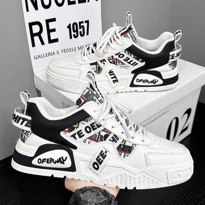 Casual Fashion Leather Sneakers New Skateboard Mens Shoes Outdoor Running Sports shoes Hiking Tennis Platform Luxury footwear