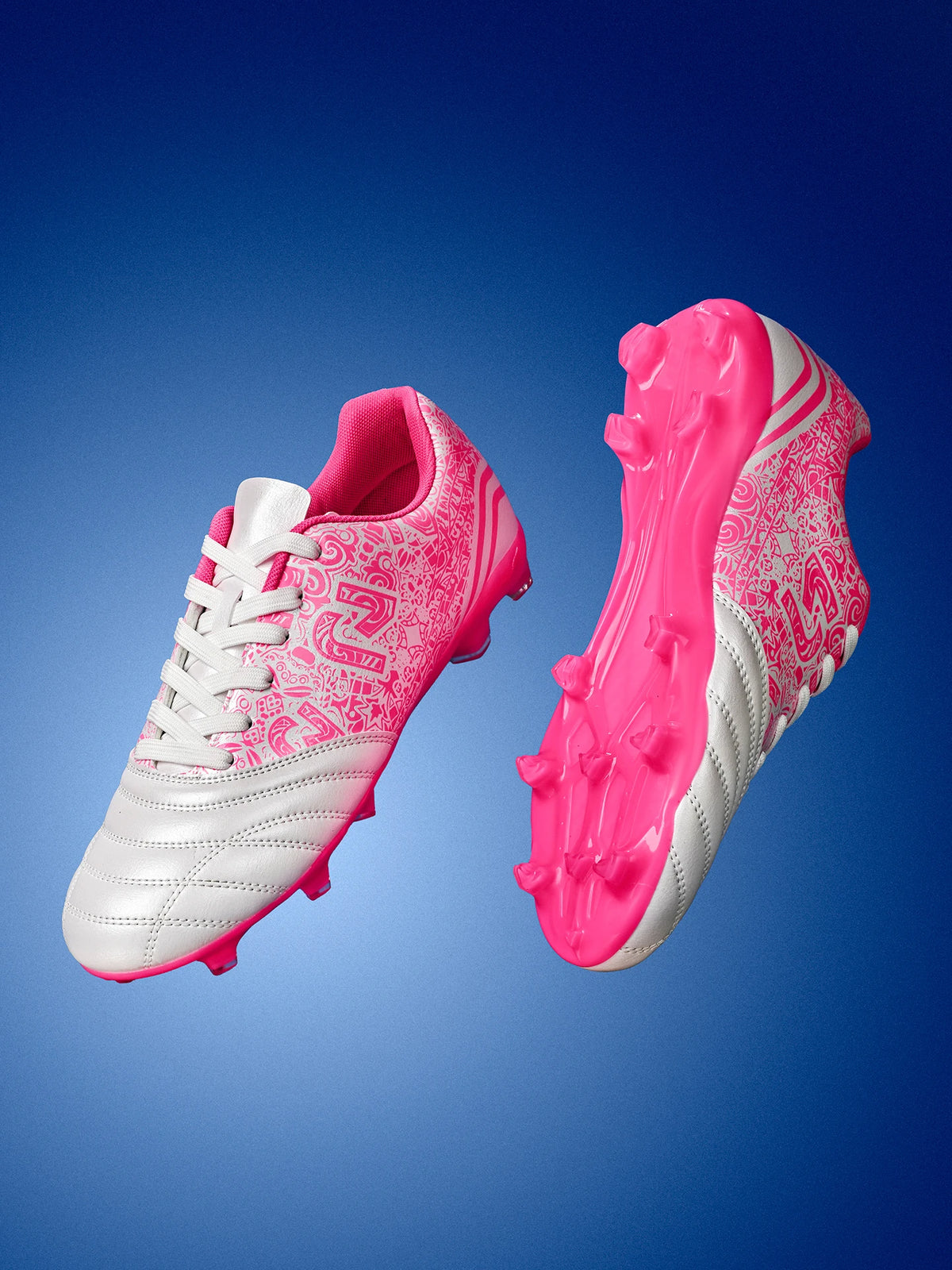 Chaussures de football AG FG pour hommes, tige en PU souple, structure de crampons renforcée, pour adultes, pour les matchs et entraînements de football en plein air sur pelouse.