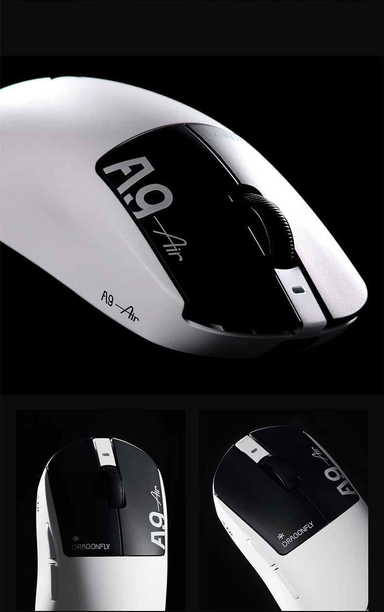 ATK Dragonfly A9 Ultimate brezžična gaming miška A9 Air PAW3950, ultralahka ergonomska e-športna miška za igričarje FPS CSGO A9 Ultra