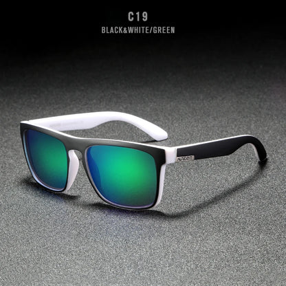 KDEAM Polarized Designer Square Sunglasses Men or Women Elastic Paint Frame Mirror Sun Glasses 17 Colors Available