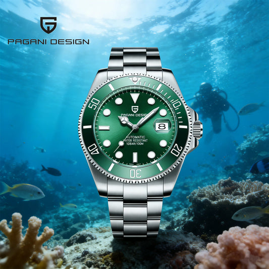 PAGANI DESIGN New Men Mechanical Wristwatch Luxury Ceramic Bezel Automatic Watch Sapphire Glass Watch for Men Relogio Masculino