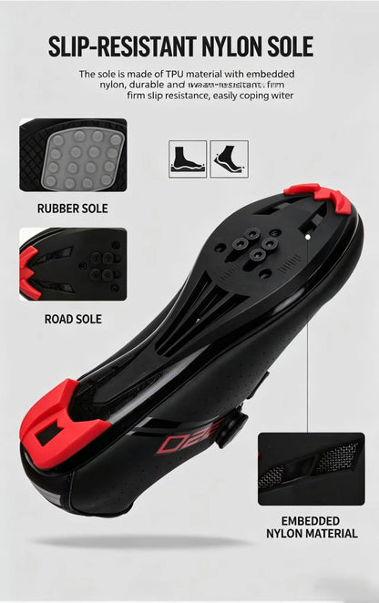 Sapatilhas de ciclismo MTB novas para homem, sapatilhas desportivas de ciclismo com sistema de bloqueio automático, estrada e velocidade, sapatilhas de ciclismo para mulher compatíveis com cleats SPD