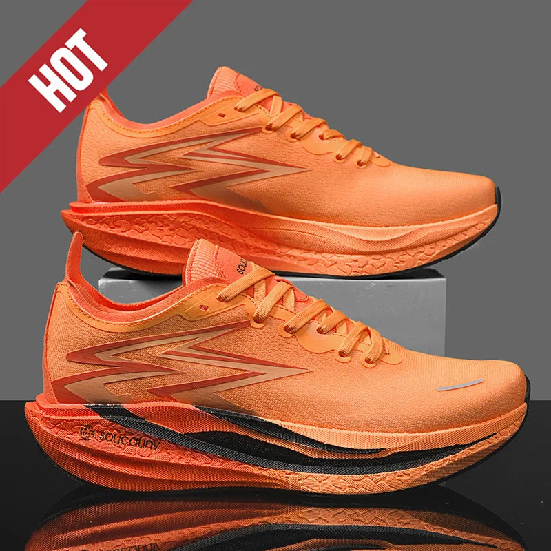 Nuove scarpe da running con piastra in carbonio per maratona, da uomo e donna, sportive, traspiranti, leggere, comode, antiscivolo e casual