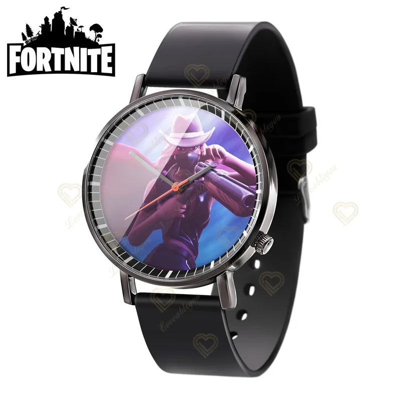 Wrist Watch F-Fortnite Cook Watch Trend Fashion Creative Quartz Student Watches Battle Game Figure Model Kids Birthday Gift