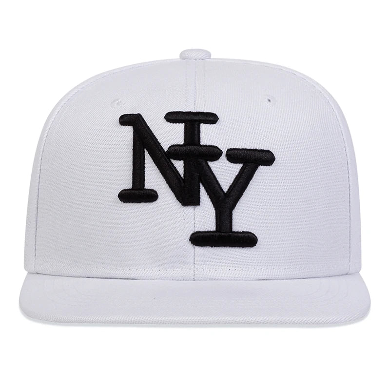Boné unissexo de beisebol ajustável com bordado de letras, estilo hip-hop, casual, para exterior, primavera/outono, com proteção solar