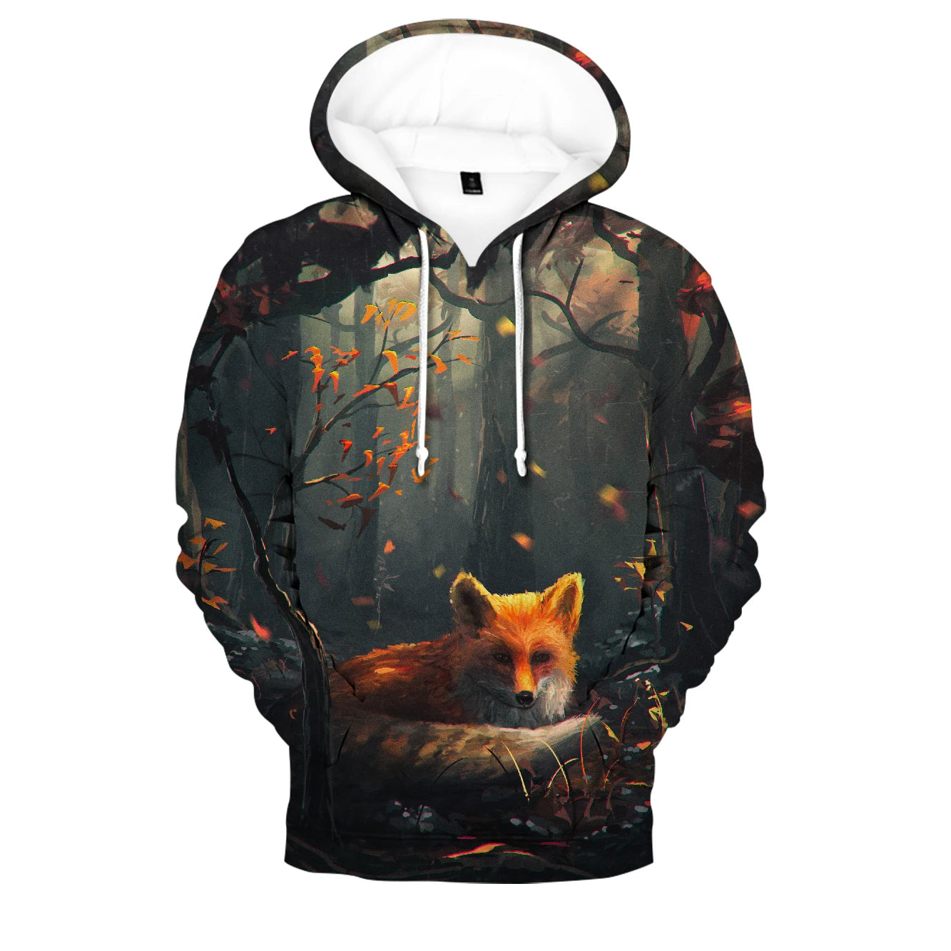Suositut hip hop -tyyliset uutuushupparit ja collegepaidat, mukava uusi Fox 3D -printti, miehille/naisille, aikuisille/lapsille, rennot puserot