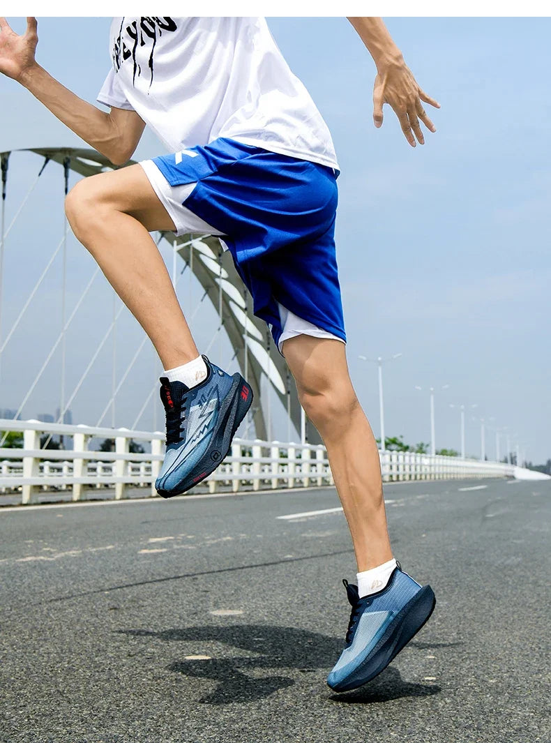 Zapatillas deportivas de carbono para hombre, antideslizantes, acolchadas, cómodas, para carreras, entrenamiento y running; zapatillas de tenis de malla, informales para mujer