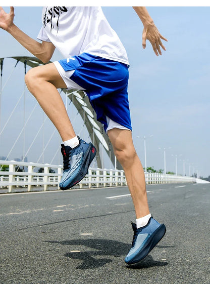 Zapatillas deportivas de carbono para hombre, antideslizantes, acolchadas, cómodas, para carreras, entrenamiento y running; zapatillas de tenis de malla, informales para mujer