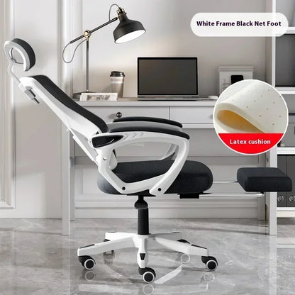 Office Chair Gaming Desk Ergonomic Computer Adjustable Armrests 3D Headrest Chair Lift Chair Back Can Tilt Back with Foo Pedals