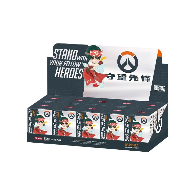 POP MART Overwatch Play of The Game Series Blind Box originale, Mystery Box a sorpresa, graziose action figure anime, ornamenti e statuette