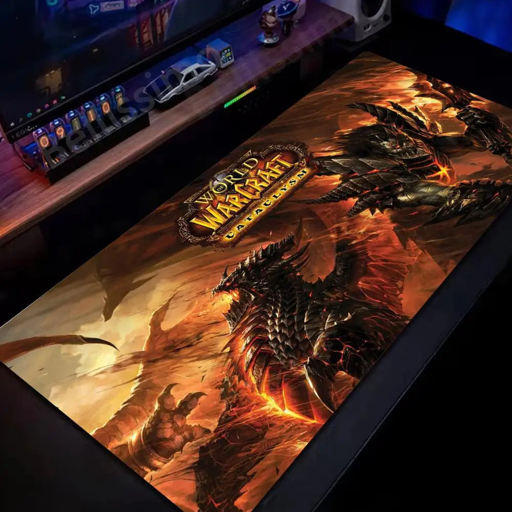Natural Horde Alliance Mauspad aus Gummi, groß, für Computer-Schreibtisch, Tastaturmatte, HD, World of Warcraft Gaming-Mauspad mit Speed-Lock-Kante