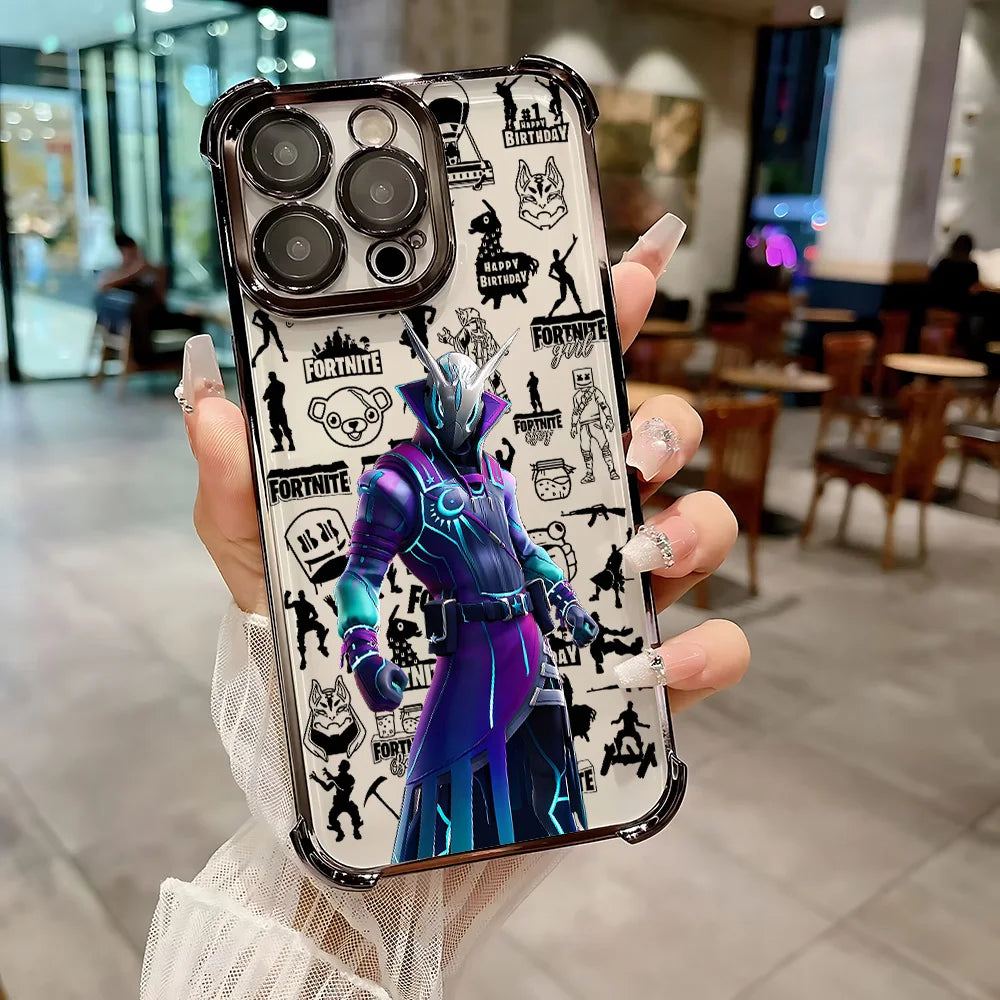 Hot Game F-Fortnites Beschichtete Handyhülle für Samsung A37 A57 A07 A36 A16 A06 A35 A55 A25 A26 A05s A15 A54 A34 A24 A14 A05 4G 5G