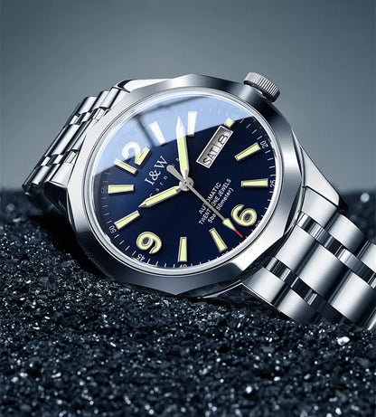 Reloj CARNIVAL luxus mechanikus férfi karóra volfrámból, MIYOTA 8205 automata szerkezettel, vízálló.
