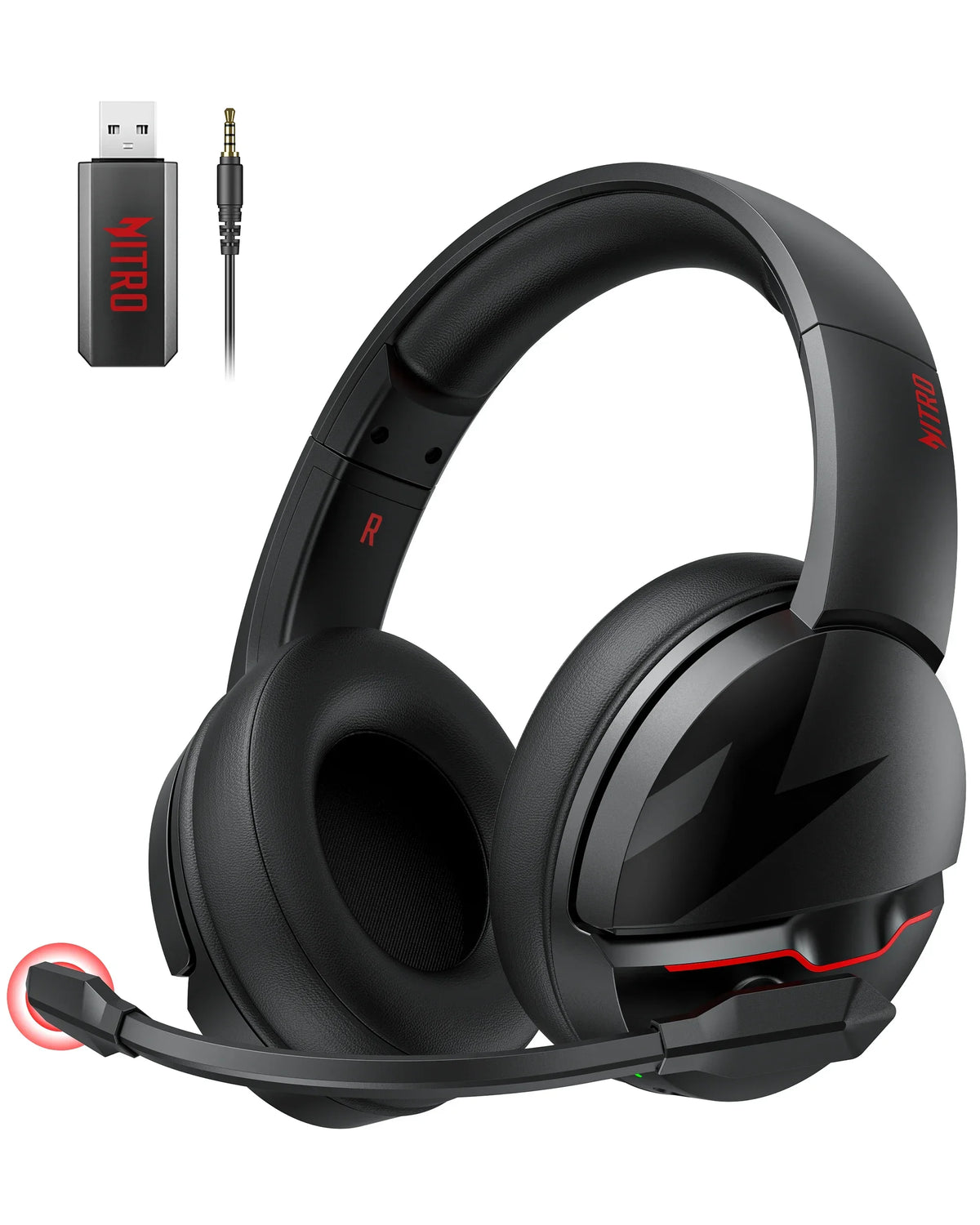 Casque de jeu sans fil Acer PS5 2,4 GHz pour PS5, PS4, PC, Switch, casque de jeu Bluetooth 5.3 avec micro à suppression du bruit