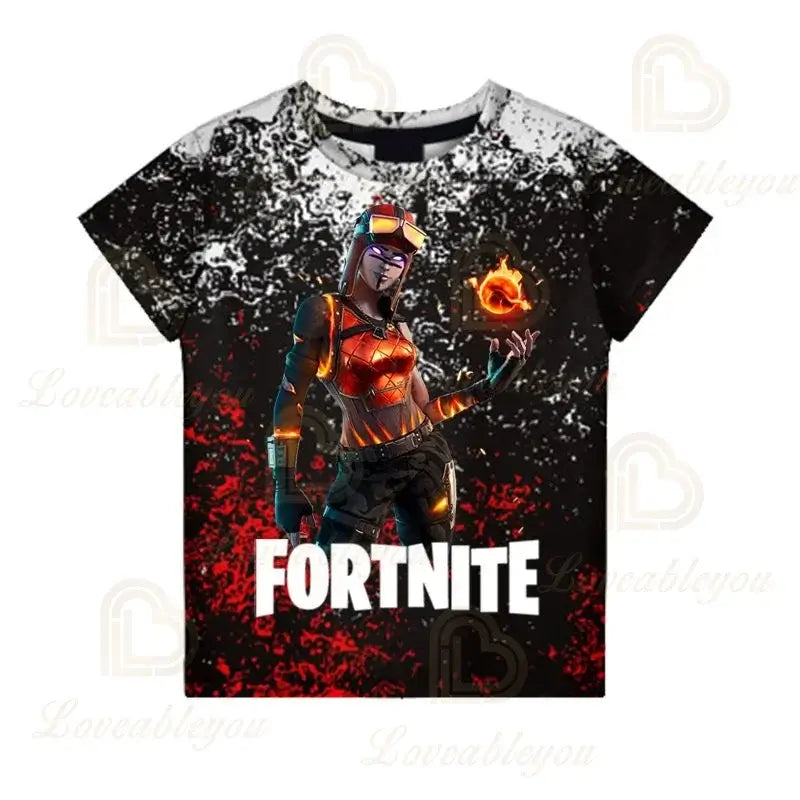 Battle Royale T-shirt Fortnite Victory T-Shirt Kids Tops Girls Boys Clothes Harajuku Tees Children 3D 2025 New Design