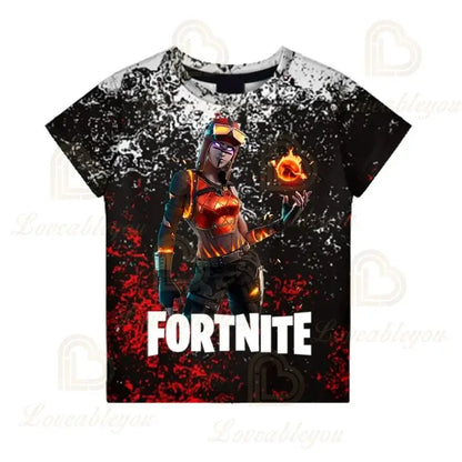 Battle Royale T-shirt Fortnite Victory T-Shirt Kids Tops Girls Boys Clothes Harajuku Tees Children 3D 2025 New Design