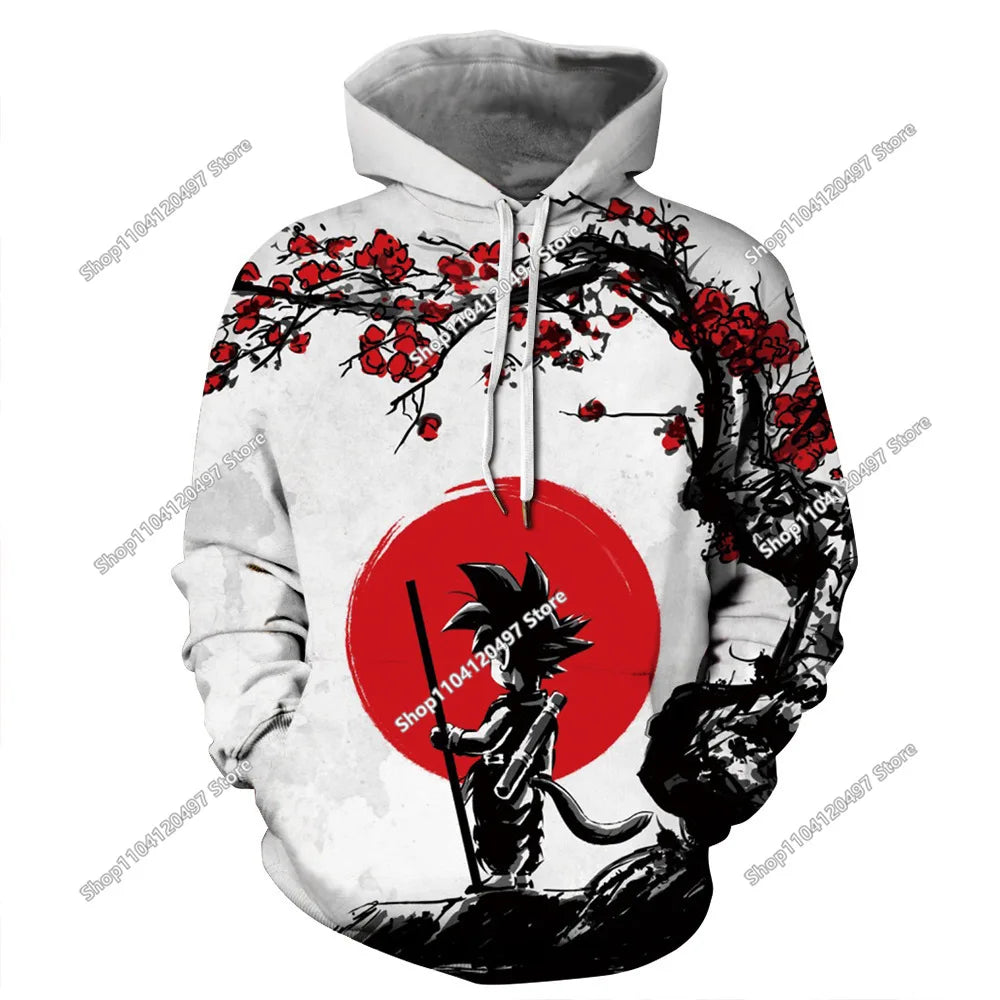 Sudadera con capucha Dragon Ball para niños y niñas, nuevo estilo de otoño e invierno, creativa, holgada y versátil