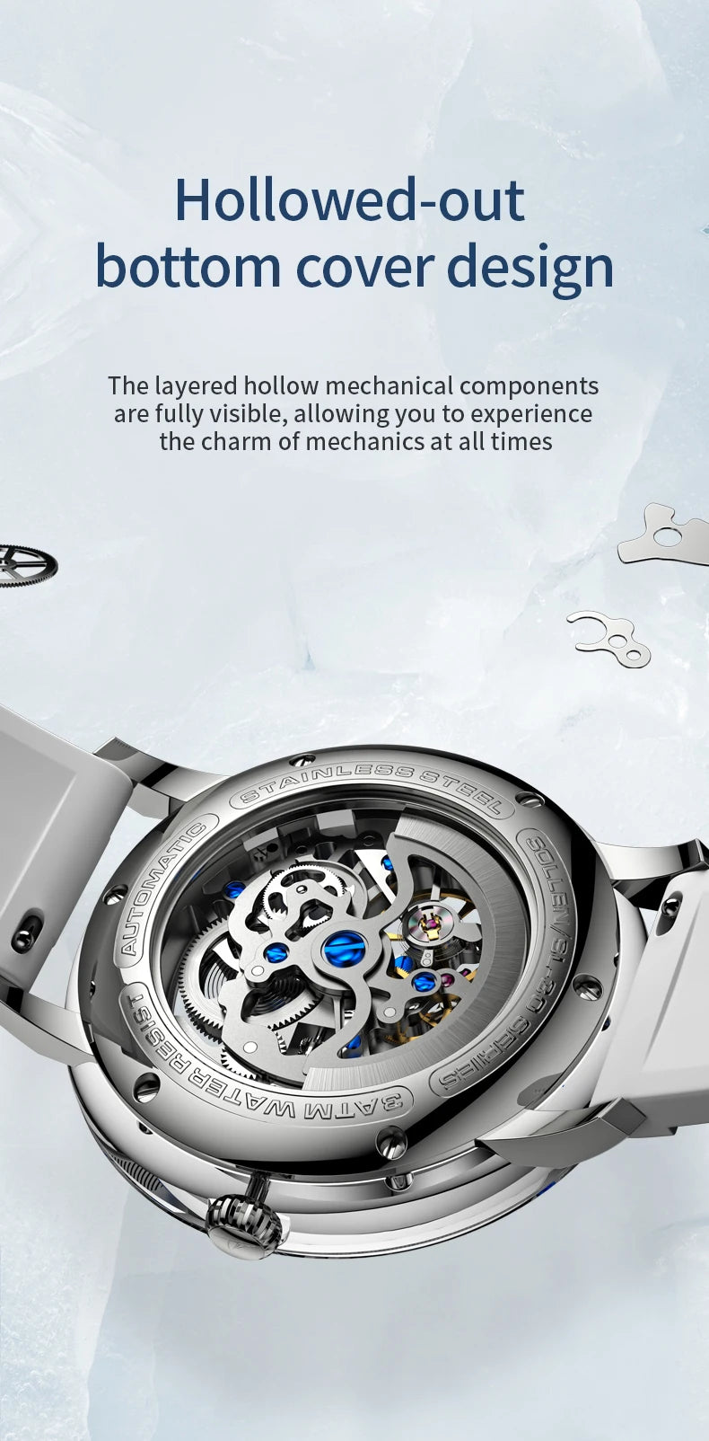 Luxury Brand Mens Automatic Watches Pagani Design Transparent Mechanical Watch For Men Sport Mechanical Skeleton Wristwatch Relo