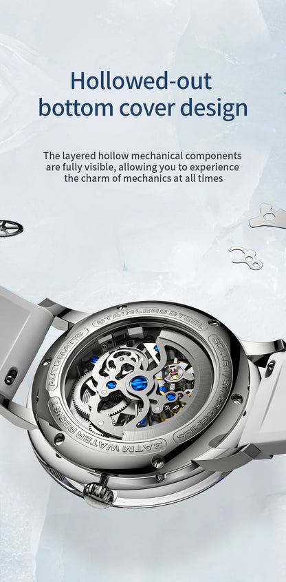 Luxury Brand Mens Automatic Watches Pagani Design Transparent Mechanical Watch For Men Sport Mechanical Skeleton Wristwatch Relo