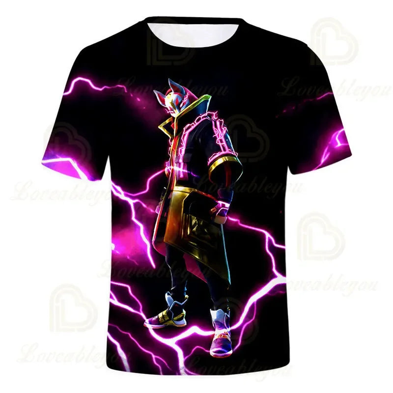Fortnite Victory Royale Ninja Fashion 3D-T-Shirts, Sommer-Kurzarm, Kinderkleidung, Cartoon-Print, Babykleidung, Kinder-T-Shirt