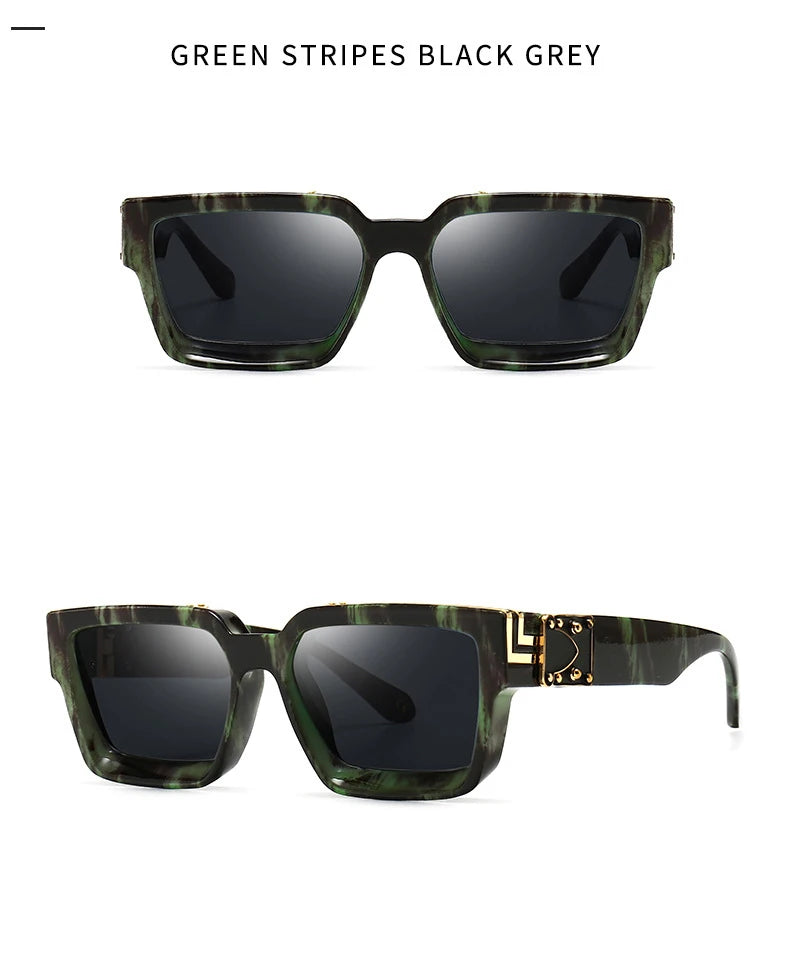 Cycling Brand Rectangle Sunglasses Men Women Luxury Shades Retro Square Sun Glasses Eyewear Trend Punk Eyeglasses For Male