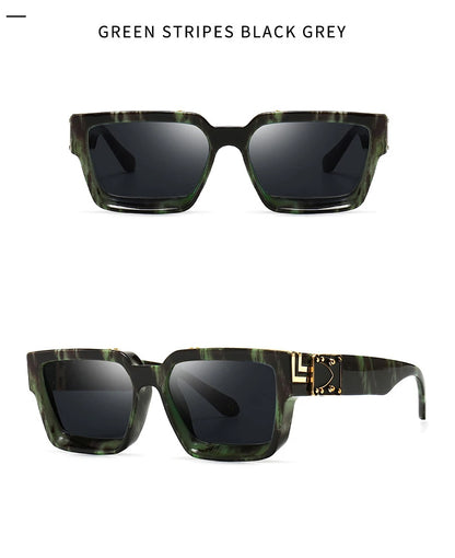 Cycling Brand Rectangle Sunglasses Men Women Luxury Shades Retro Square Sun Glasses Eyewear Trend Punk Eyeglasses For Male