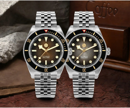 San Martin New 40mm BB Diver Watch Top Brand Classic Mens Watches NH35 Automatic Mechanical Sapphire Waterproof Reloj SN0128