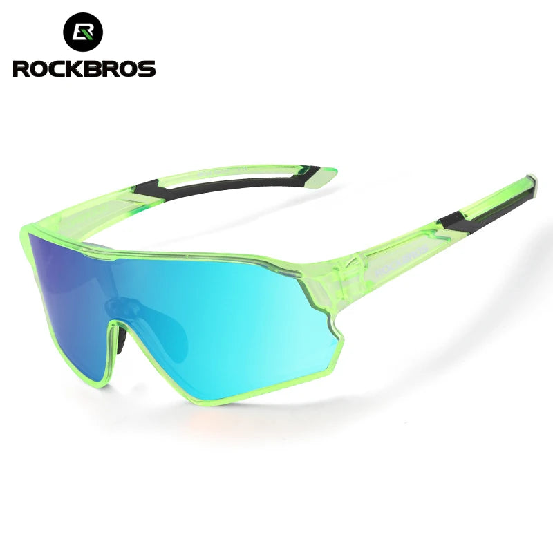 ROCKBROS Children's Cycling Glasses Polarized Photochromic Lens Children Bicycle Glasses Non-Slip Rubber Temple Arm Bike Glasses