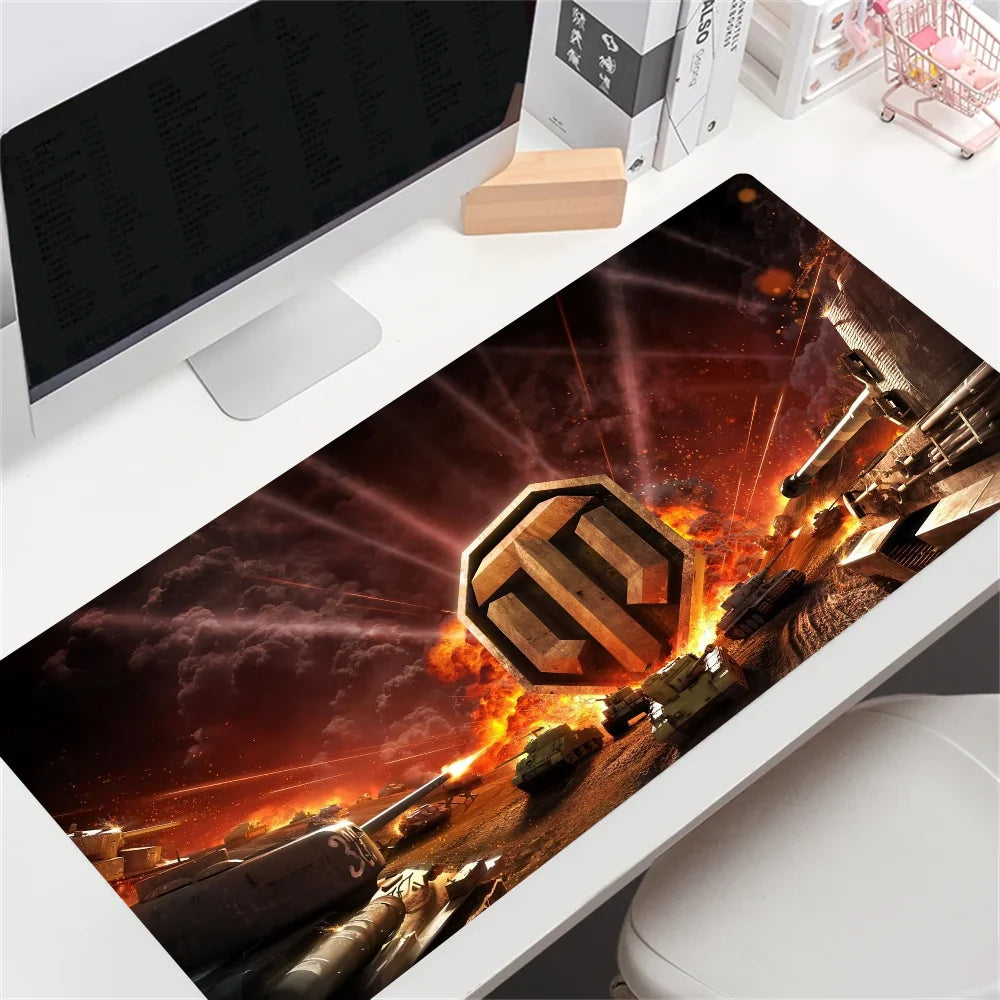 HD Custom World of Tanks – veľká herná podložka pod myš, veľký rozmer, anime podložka pod myš, personalizovaná pre CS:GO, Zelda, World of Warcraft, podložky na stôl