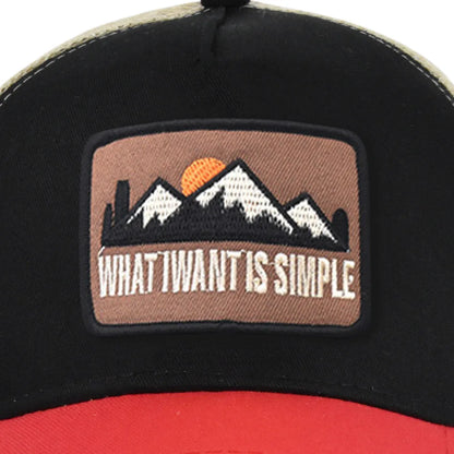 Letter Mesh Breathable Hat Women Men Embroidery Blocking Baseball Cap Sunshade Outdoor Sports Cycling Travel Sun Hat Dad Hat
