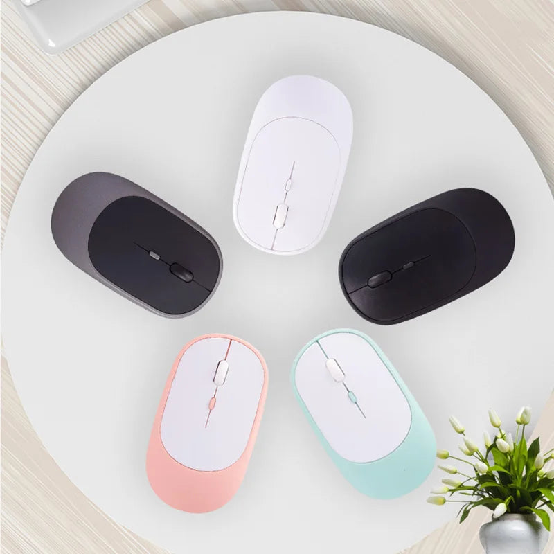 Lenovo vezeték nélküli egér, USB-ről tölthető, ergonomikus, állítható DPI, irodai, csendes, 2.4G Bluetooth optikai elektromos egér játékhoz és irodai használatra
