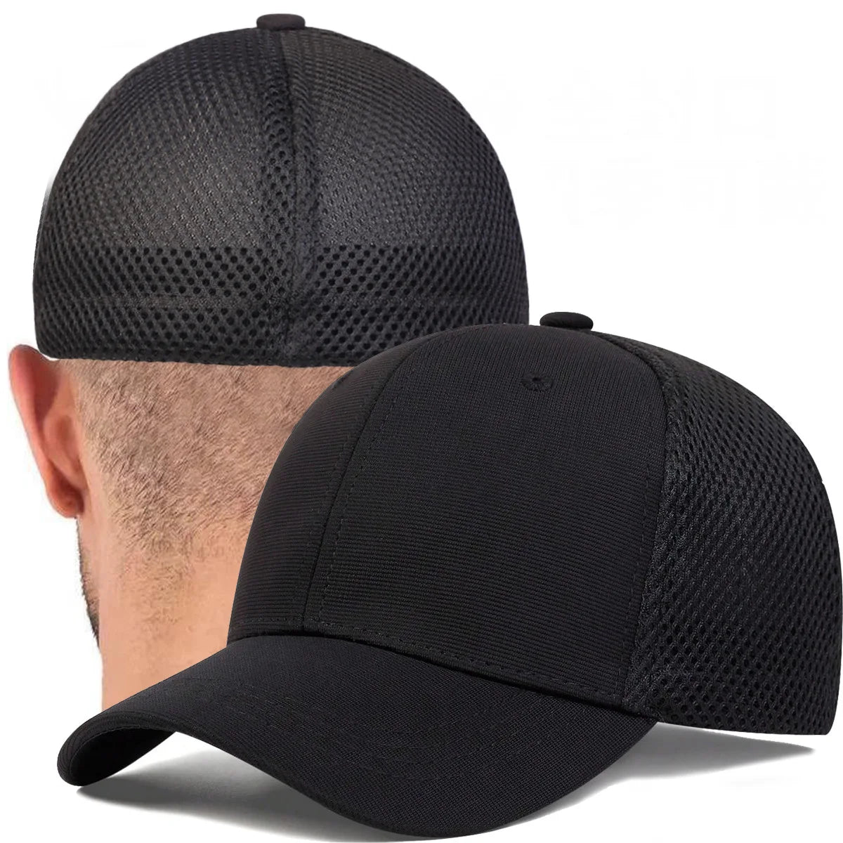 Brand Oohmy Back Closed Baseball Cap for Small Head Lady Man Blank Hiphop Snapback Hat Fitted Flat Caps 58cm to 60cm