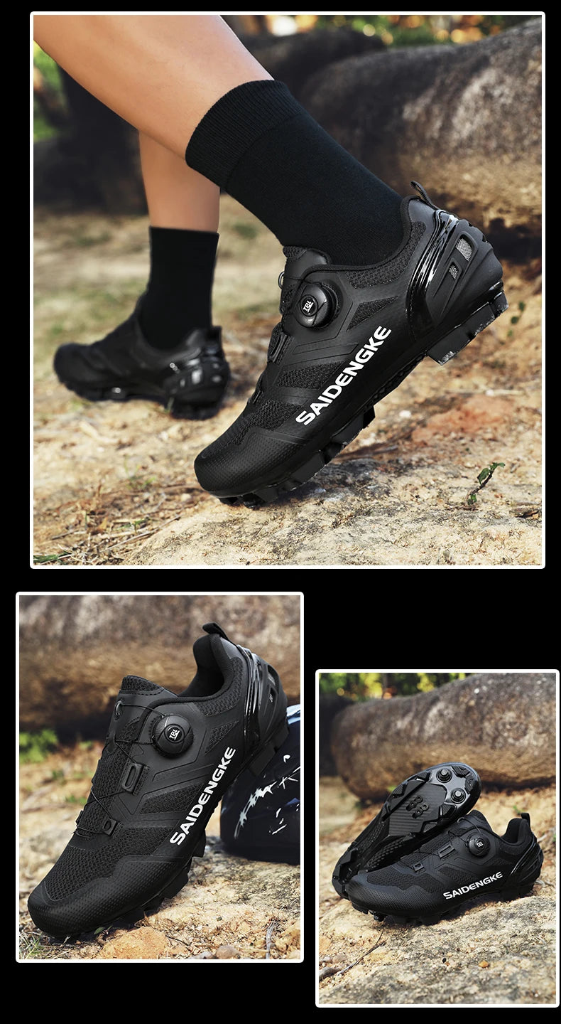 Unisex nye cykelsko – professionelle, lette, luksuriøse og originale landevejs-/MTB-racercykelsko i gummi til mode, cykel, streetwear og sport