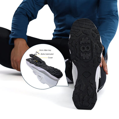 Santic Cycling Shoes Multi-purpose Running SPD Indoor Leisure Shoes Rubber Sole Hook Loop Design 3D Mesh Fabric Sneakers Unisex